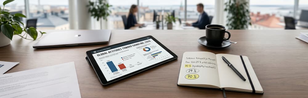 Tutkimus asenteesta rahapelaamiseen